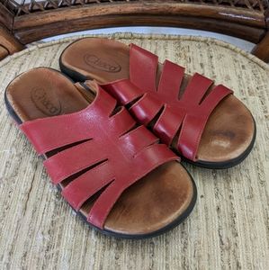 Chaco Leather Sandal Slides Size 10